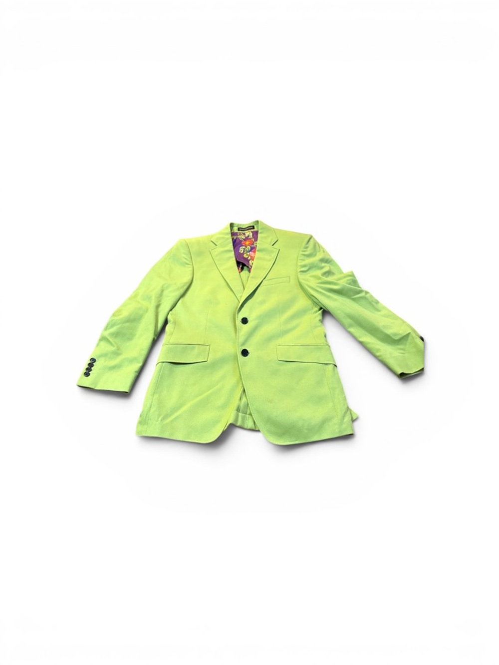 Men's Lime Green Bold lime green blazer crafted for lightweight layering